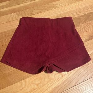 Red corduroy skort